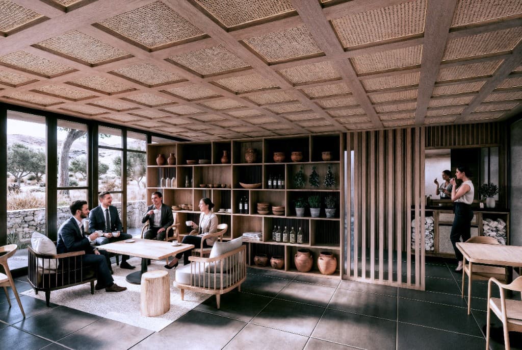 Hatay Restaurant lounge ve raf detayı