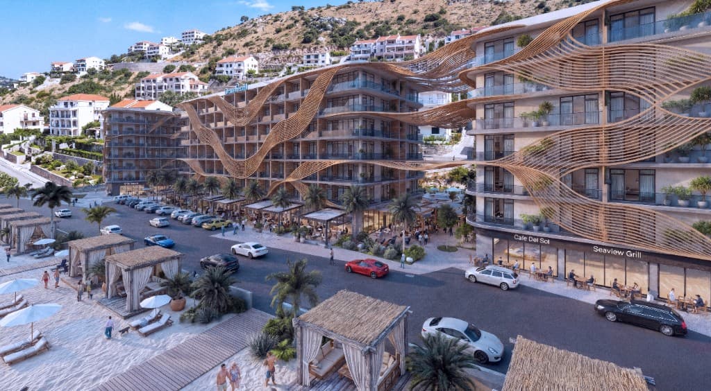 Hotel Juzno More overall coastal frontage