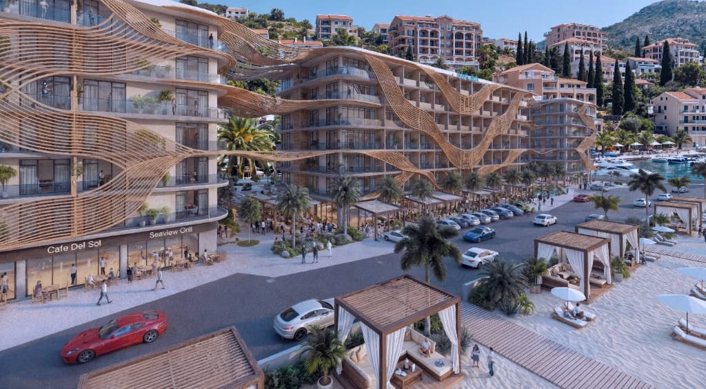 Hotel Juzno More overall view along the coast